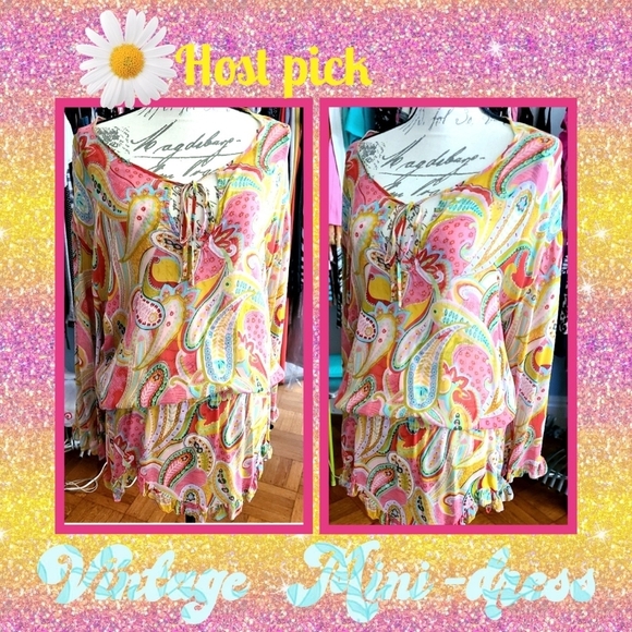 Moda International Dresses & Skirts - SOFT Vintage Flowy Sheer  Mini Dress, Hippi Victoria Secret Vintage hp🔥🔥🔥🔥